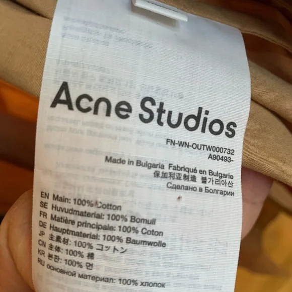 Perfect Acne Studios Capelet Trench Coat 100% Cotton, size S / 36 - Picture 10 of 16